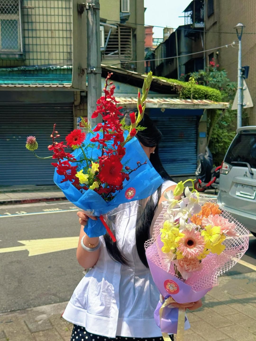 紅花藍包裝・雙束 bumblebee